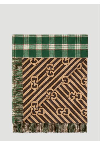 Gg Tartan Blanket -  Textiles One Size