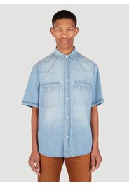 Logo Patch Denim Shirt - Mann Hemden It - 52