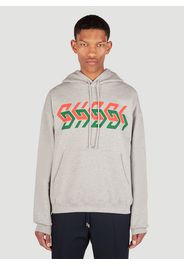 Mirror Logo Print Hooded Sweatshirt - Mann Sweatshirts L