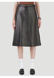 Horsebit Leather Skirt - Frau Röcke It - 40