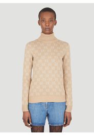 Gg Jacquard Lame Sweater - Frau Strick Xs