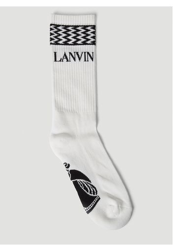 Logo Intarsia Socks - Mann Socken Eu 35 - 39