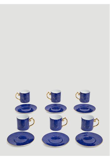 Set-of-six Lapis Espresso Cup And Saucers -  Kitchen One Size