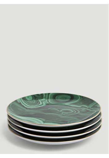 Set-of-four Malachite Dessert Plates -  Kitchen One Size