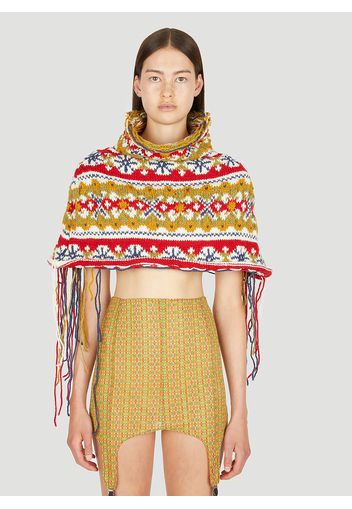 Folklore Fairisle Knit Cape - Frau Strick M