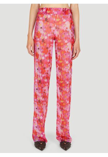 Pony Print Office Pants - Frau Hosen L