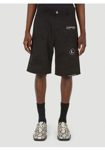 Logo Print Cargo Shorts - Mann Shorts Xl