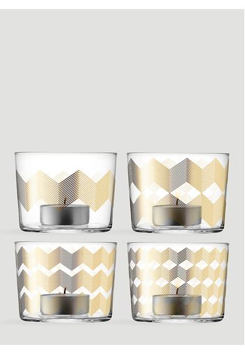 Set Of Four Chevron Tealight -  Candles&scents One Size