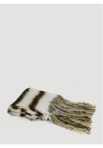 Fuzzy Stripe Scarf - Mann Schals One Size