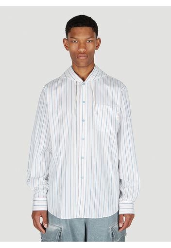 Striped Hooded Shirt - Mann Hemden Eu - 50