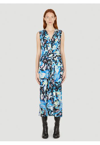 Printed V-neck Dress - Frau Kleider It - 42