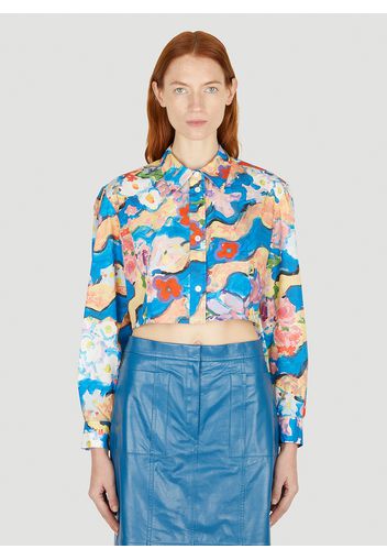 Cropped Printed Shirt - Frau Hemden It - 42