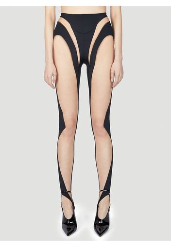 Sheer Cut Out Leggings - Frau Leggings Fr - 34