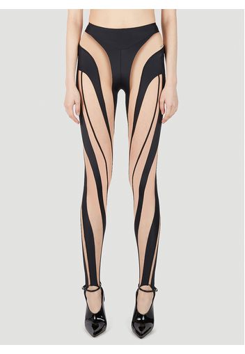 Contrast Cut Out Panel Leggings - Frau Leggings Fr - 38