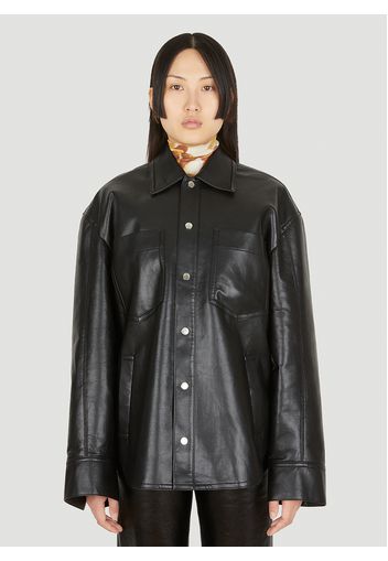 Kiora Faux Leather Overshirt - Frau Hemden M