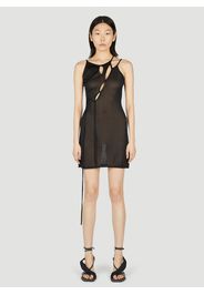 Knit Strappy Mini Dress - Frau Kleider S