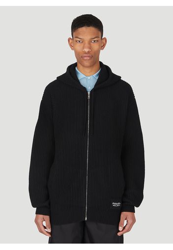 Zip Front Hooded Sweater - Mann Strick It - 50