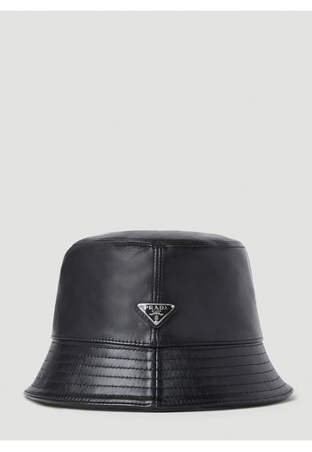 Leather Logo Plaque Bucket Hat - Mann Hats S