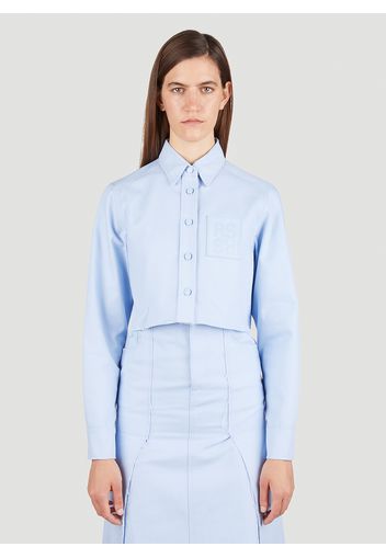 Cropped Logo Patch Shirt - Frau Hemden Xs