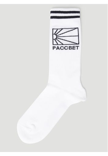 Logo Intarsia Socks - Mann Socken M