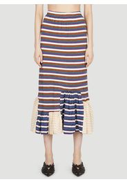 Ruffled Striped Skirt - Frau Röcke Xs