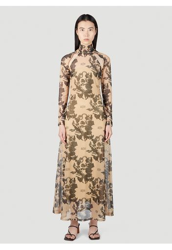 Tattoo Print Dress - Frau Kleider L