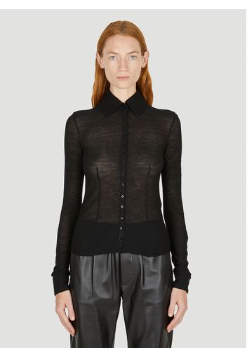 Sheer Knit Shirt - Frau Hemden M