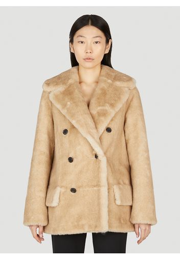 Faux Fur Double Breasted Jacket - Frau Jacken Fr - 34