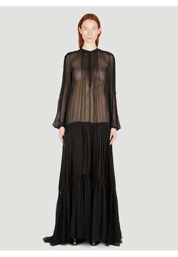 Semi Sheer Maxi Dress - Frau Kleider Fr - 36