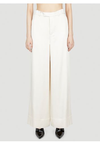 Satin Wide Leg Pants - Frau Hosen Fr - 38