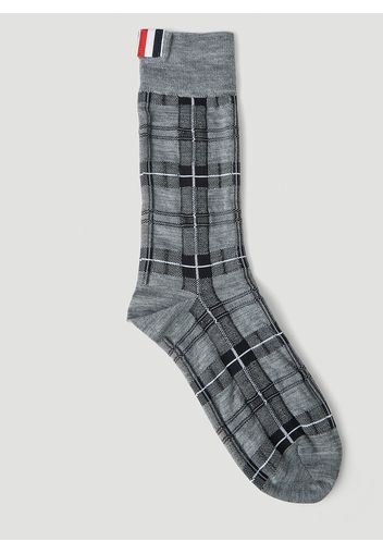 Tartan Jacquard Socks - Frau Socken One Size