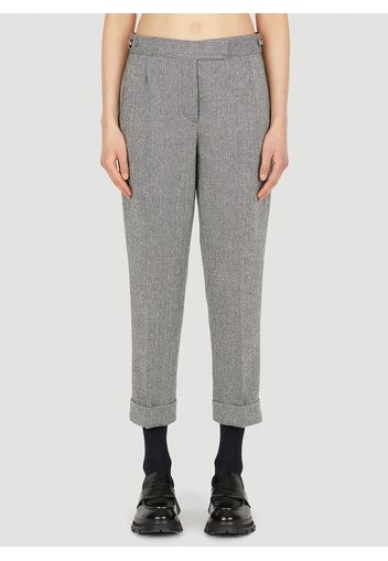 Tapered Herringbone Pants - Frau Hosen It - 42