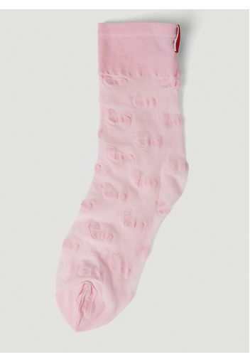 Sheer Four Bar Socks - Frau Socken One Size