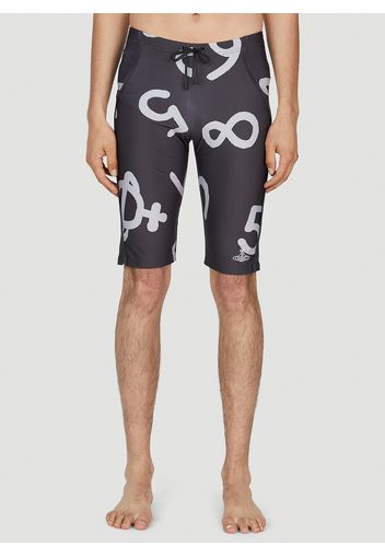 Graphic Print Swim Bermudas - Mann Bademode Xl