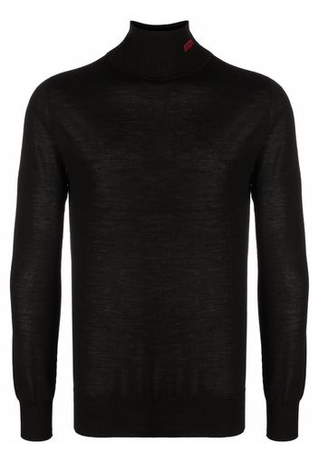 032c fine-knit roll-neck jumper - Nero