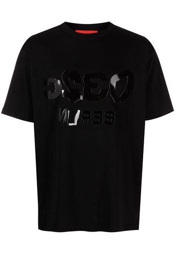 032c reverse logo cotton T-shirt - Nero