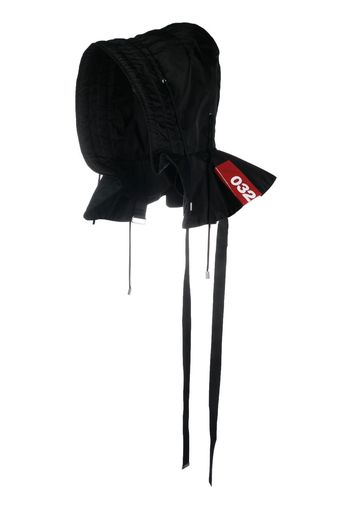 032c logo-print self-tie hat - Nero