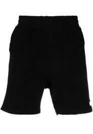 032c logo-patch cotton shorts - Nero