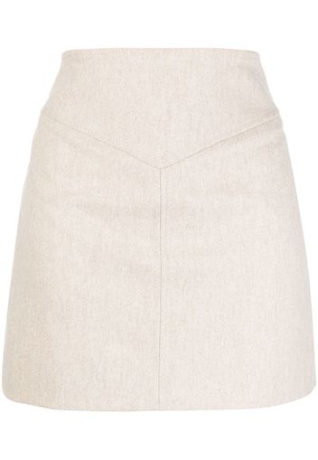 0711 wool-blend mini skirt - Toni neutri