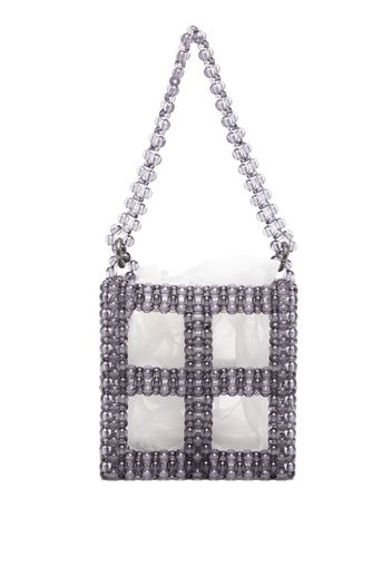 0711 Tekla beaded bucket bag - Blu