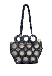 0711, 0711 Clutch con perline - Nero