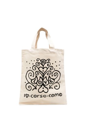 Borsa tote con stampa