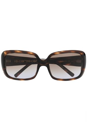 tortoiseshell oversize-frame sunglasses