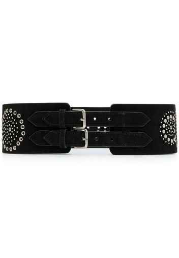 10 CORSO COMO studded suede belt - Nero