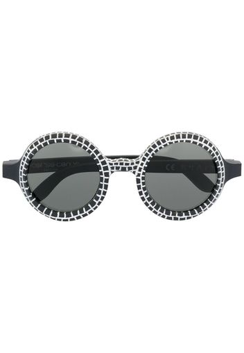 10 CORSO COMO round-frame wood sunglasses - Nero