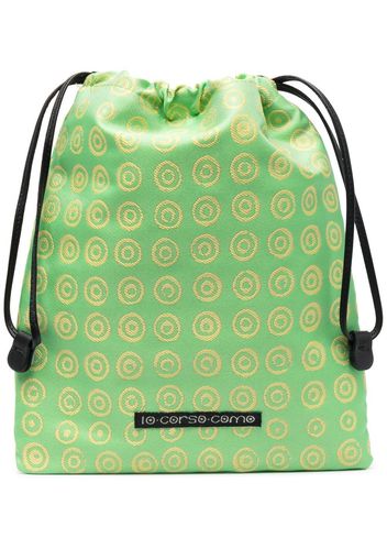 10 CORSO COMO geometric-print makeup bag - Verde
