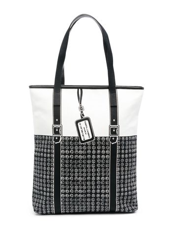 10 CORSO COMO geometric-print panelled shoulder bag - Nero