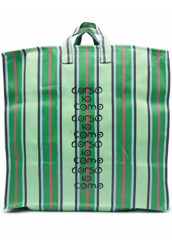 10 CORSO COMO logo-print stripe tote bag - Verde