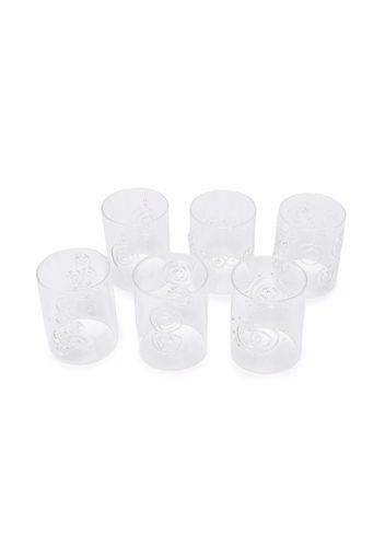 10 CORSO COMO swirl-detail set of 6 glasses - Bianco