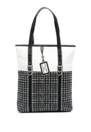 10 CORSO COMO geometric-print panelled shoulder bag - Nero